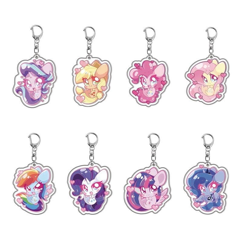 Cute cartoon acrylic double-sided transparent keychain