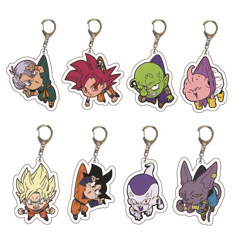 Cute cartoon acrylic double-sided transparent keychain
