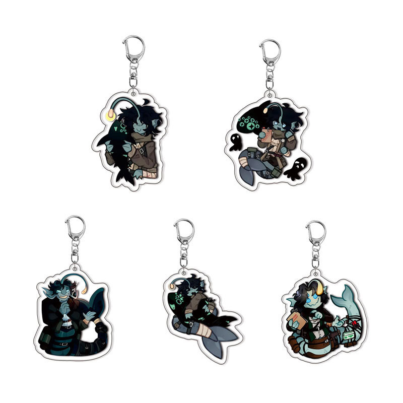 Cute cartoon acrylic double-sided transparent keychain