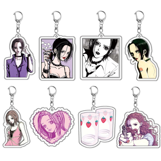 Cute cartoon acrylic double-sided transparent keychain