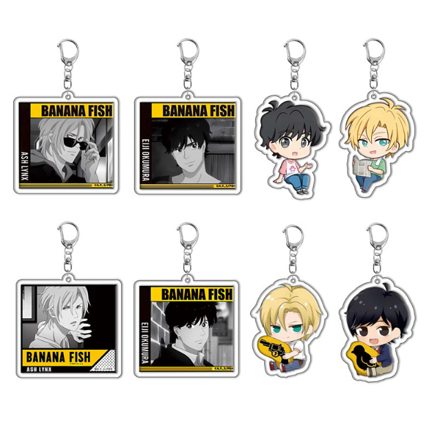 Cute cartoon acrylic double-sided transparent keychain