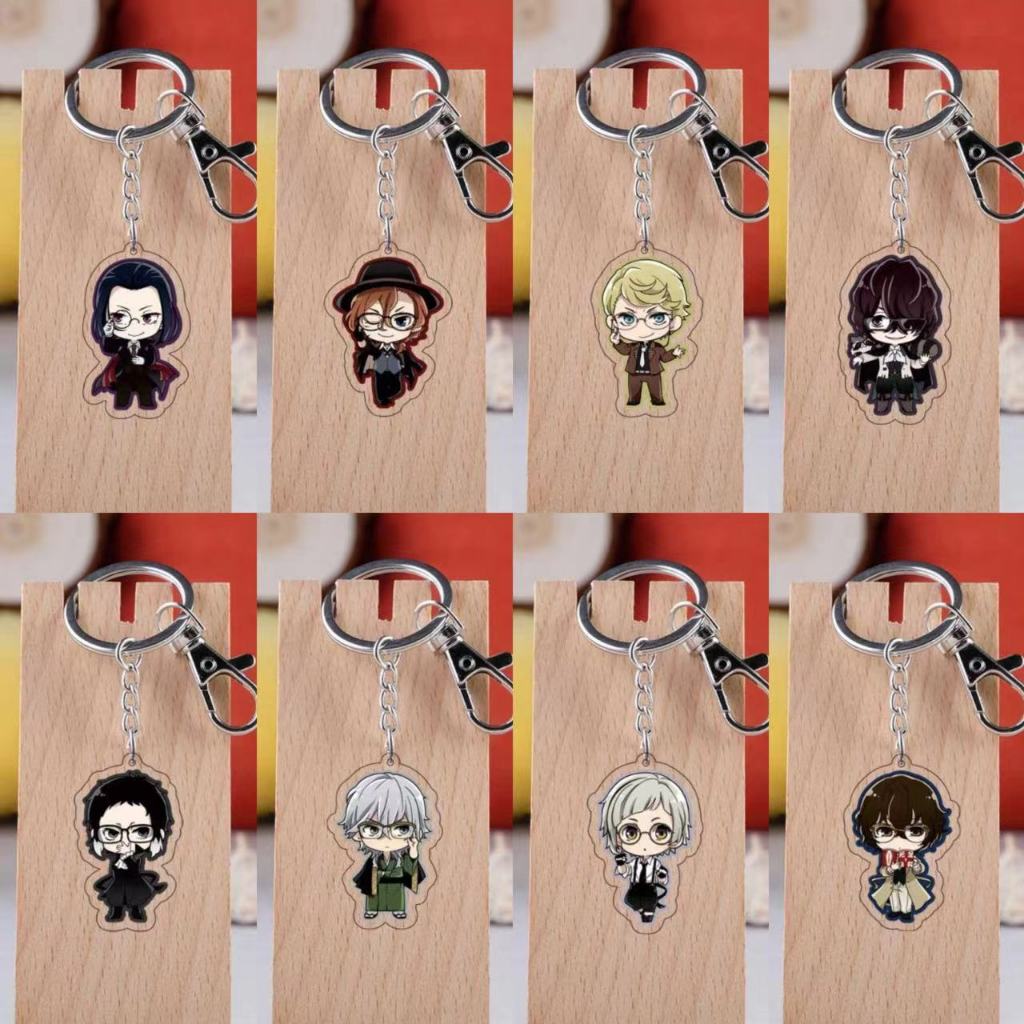 Cute cartoon acrylic double-sided transparent keychain
