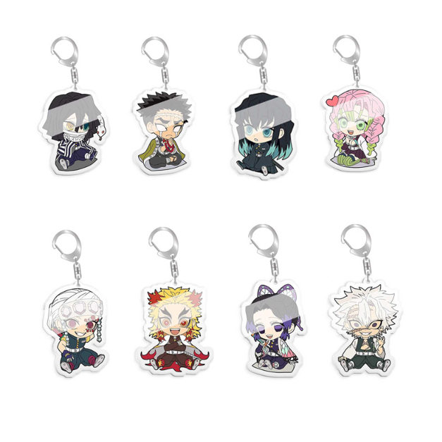Cute cartoon acrylic double-sided transparent keychain
