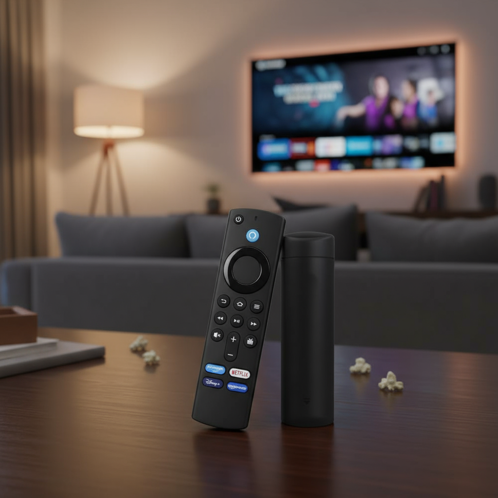 Controle Remoto Universal Compatível com Smart TV 4K Stick MAX Lite Fire TV 3a Geração Cube Alexa Voice