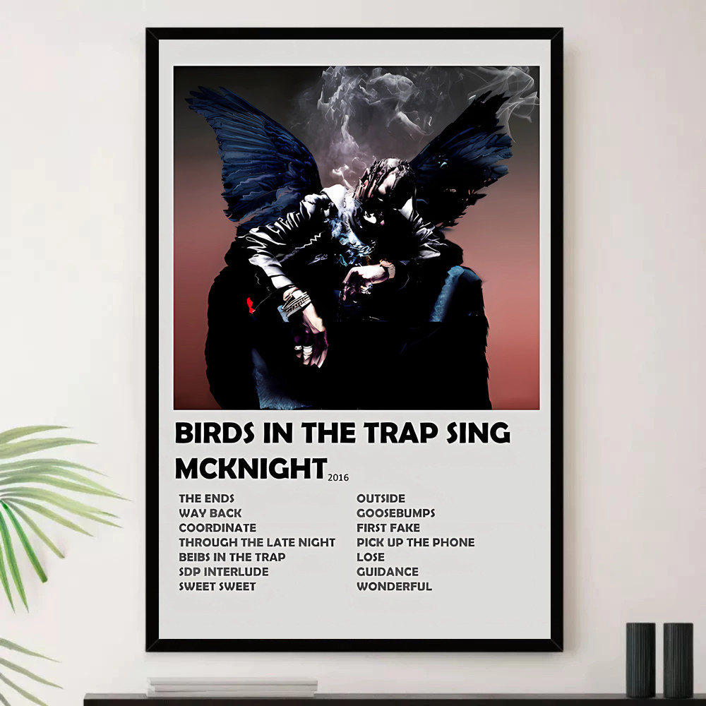 Quadro Placa Decorativa Música Internacional Travis Scott Rap Hip Hop Álbuns com Moldura