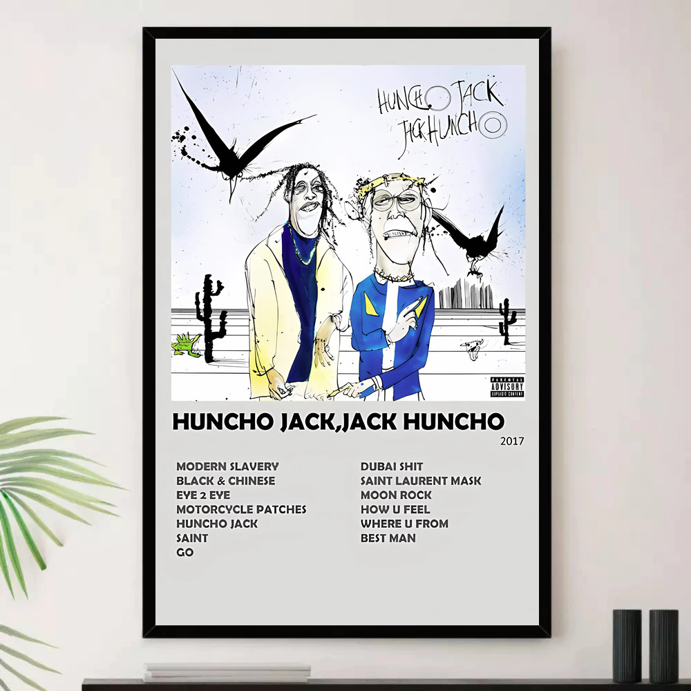 Quadro Placa Decorativa Música Internacional Travis Scott Rap Hip Hop Álbuns com Moldura