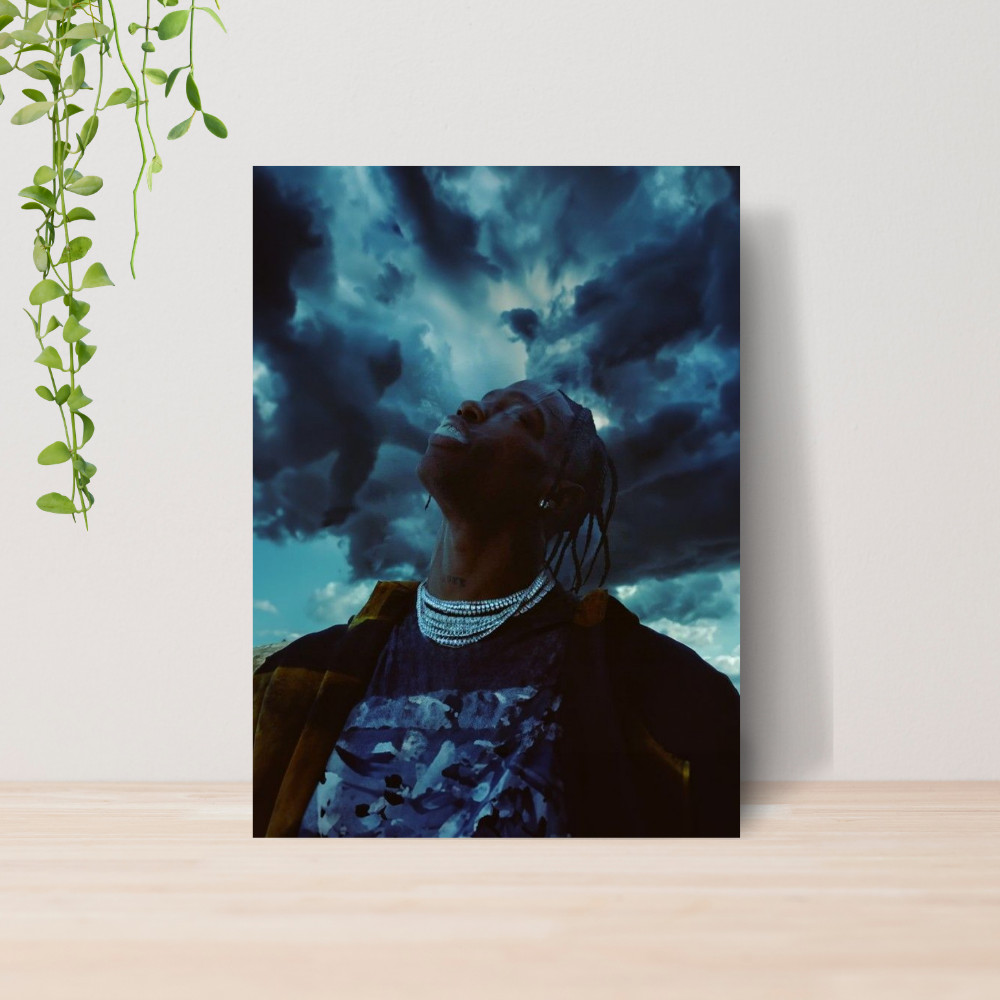 Quadro Decorativo Travis Scott Música MDF 05