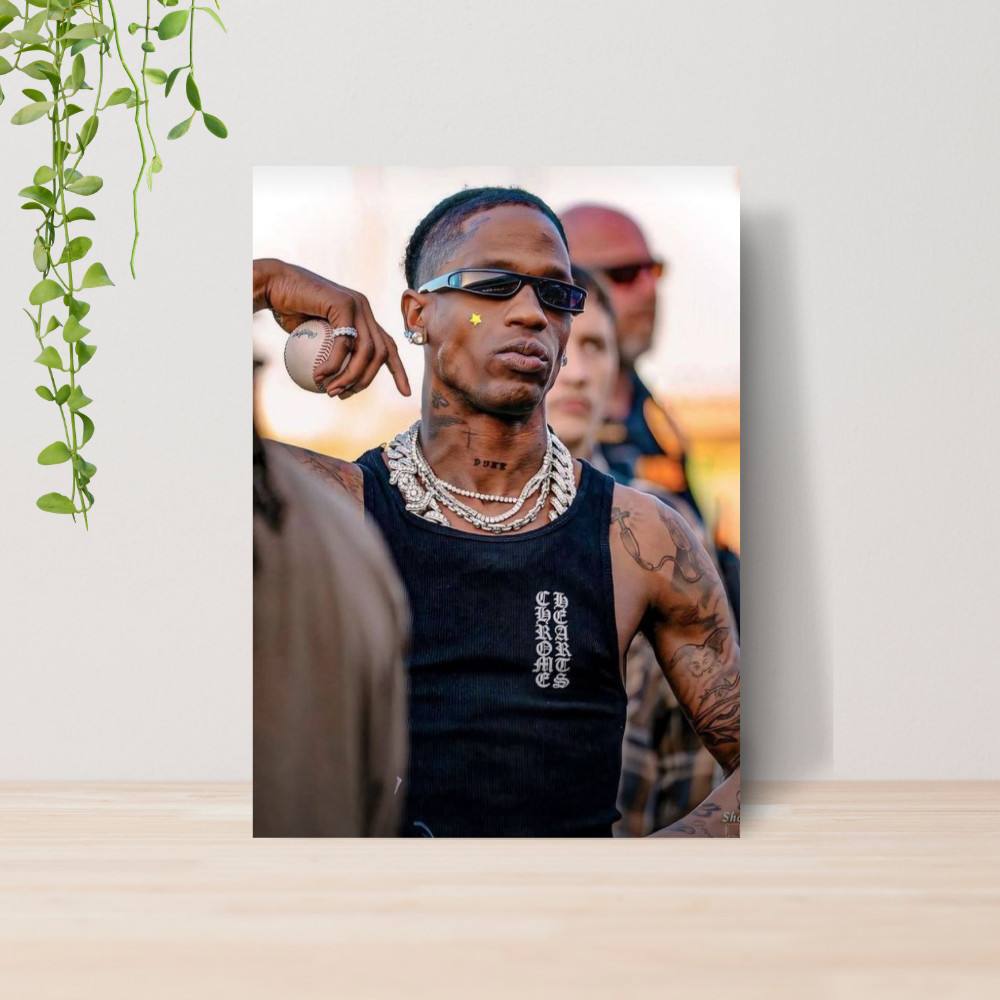 Quadro Decorativo Travis Scott Música MDF 04