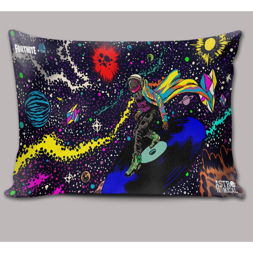 Almofada 27x37 Astroworld Travis Scott Rap Trap Hip Hop Decorativa Geek