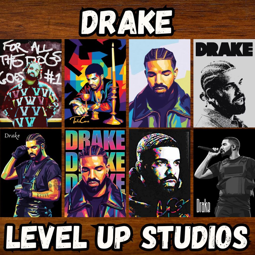 DRAKE - Placas Quadros Decorativos Posters Rap Hip Hop Música Toronto Travis Scott