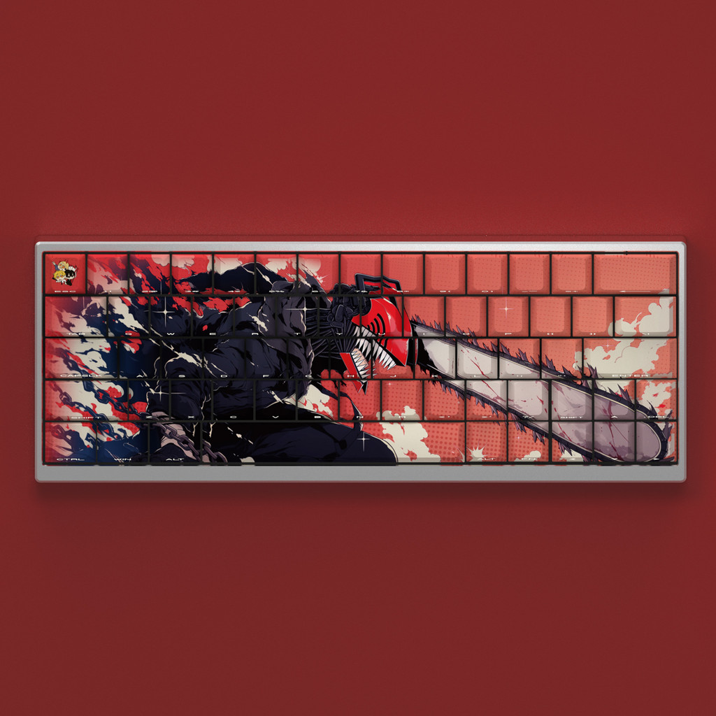 Tema De Motosserra Cherry Profile Shine-Through Side-print Double shot PBT Keycap Set 125 Teclas