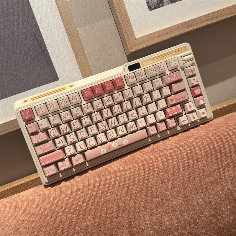 Ins Lucky Bear Tema Fábrica Original Altamente Bonito Keycap Sublimação PBT Original Keycap Adaptar-se ao Teclado Mecâni