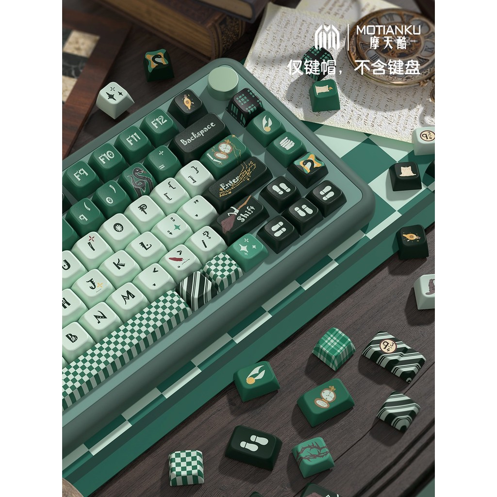 Ferris Cool Sonserina Side Gravado Translúcido Tema Original Keycap Sublimação Teclado Mecânico Conjunto Grande