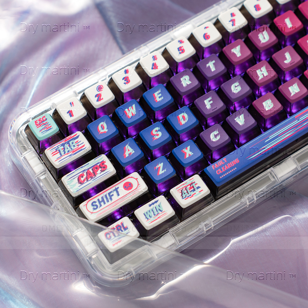 Remoção de falhas tema Keycap PBT sublimação de cinco lados MDA translúcido couro duplo tampa de bola de leite 68/75/84/