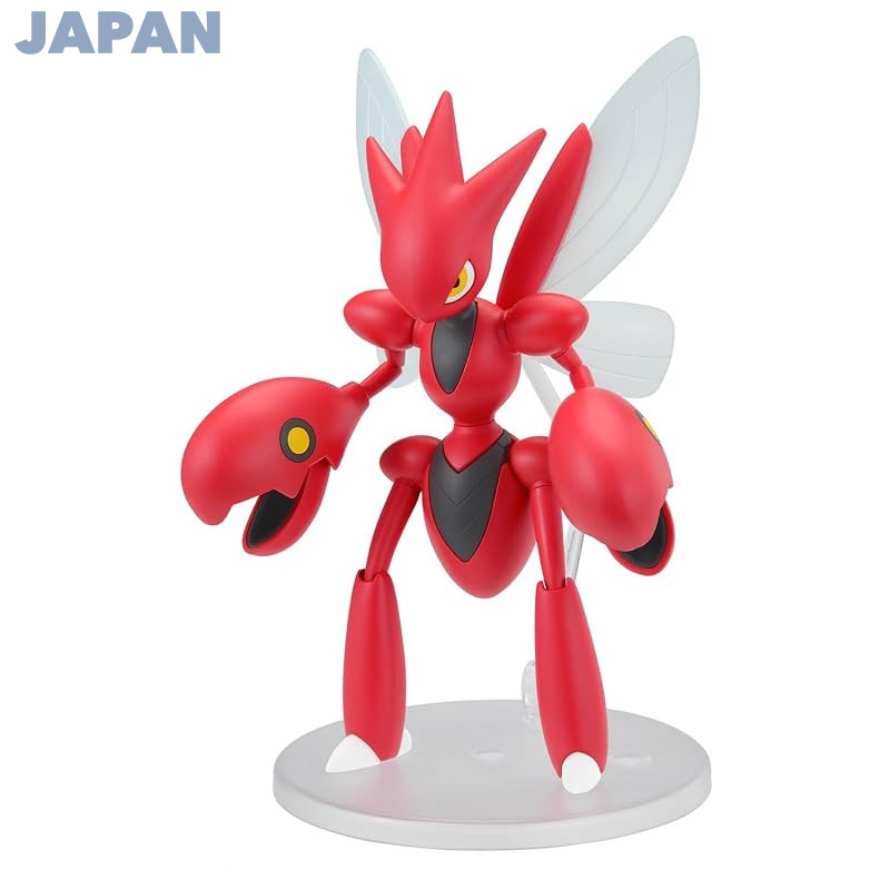 BANDAI SPIRITS Pokémon Plamo Collection 55 Select Series Scyther Pre-colored Plastic Model.