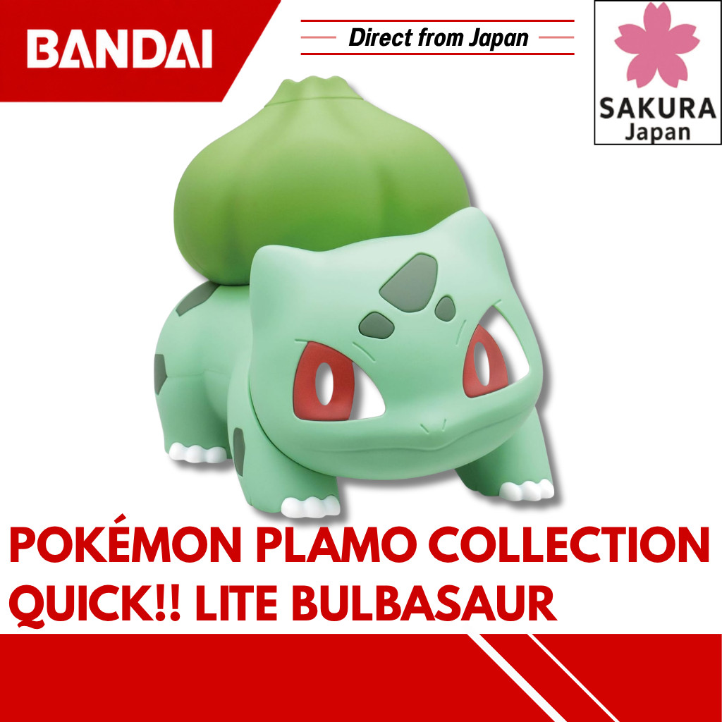 BANDAI SPIRITS Pokémon Plamo Collection Quick!! Lite Bulbasaur Pre-colored Plastic Model Kit