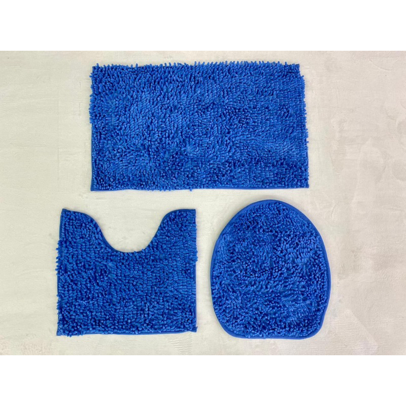 kit tapete capacho felpudo 3pçs para banheiro