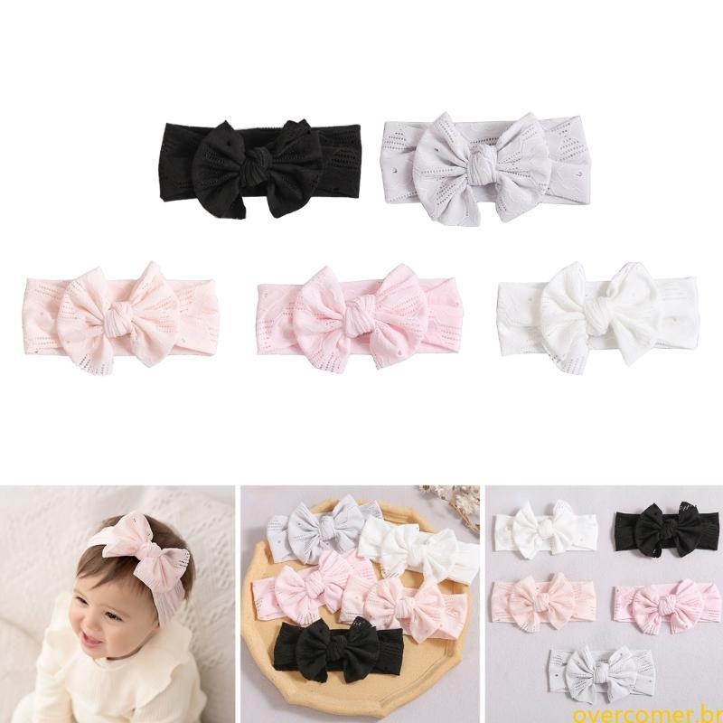 Ove Bandana Para Bebê Menina Recém-Nascido Cocar Cabelo Do Elástico Largo Laço Hairwrap Infantil Foto Adereços