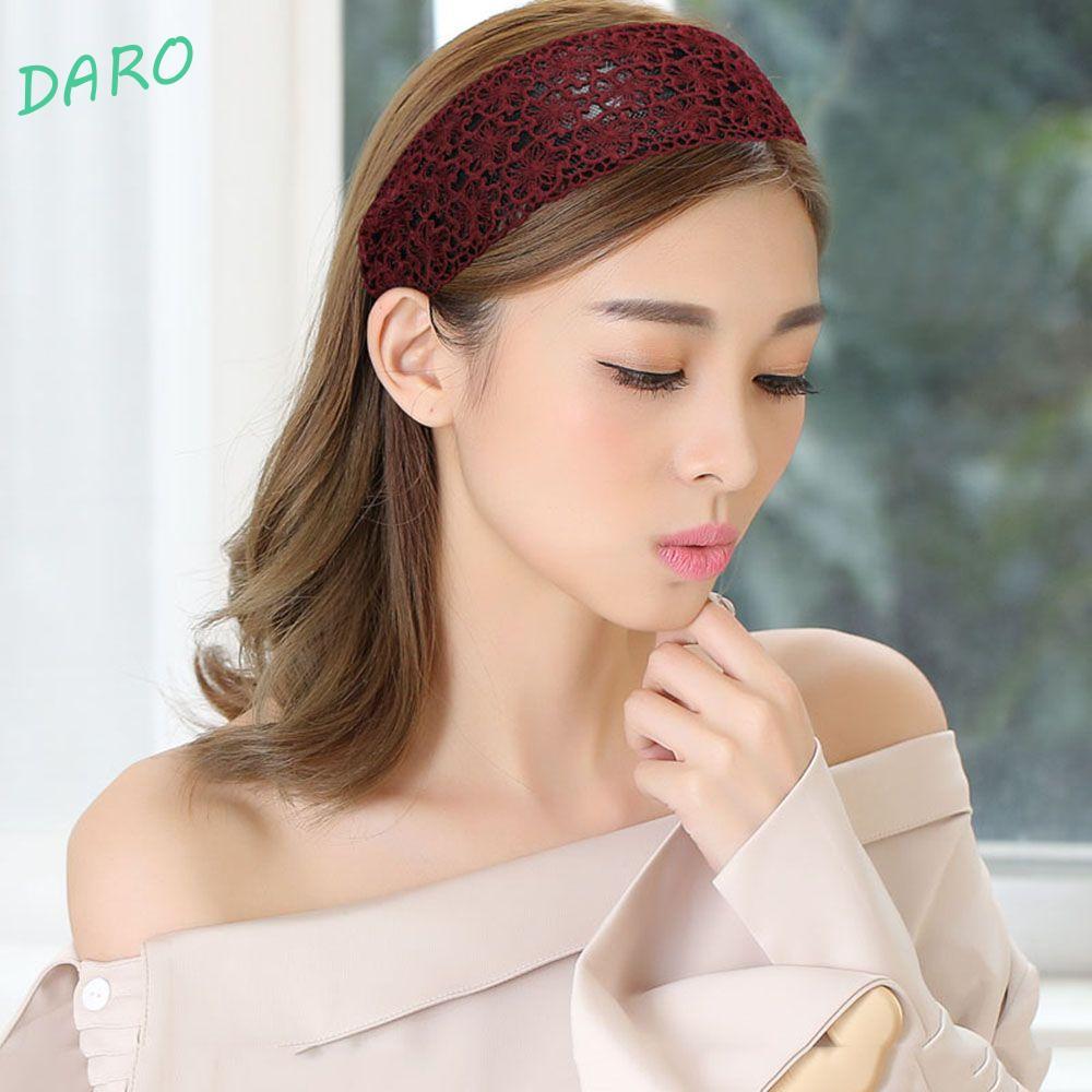 DARO Laço Cabelo Hoop Cocar Doce Flor Lado Largo Feminino Maquiagem Hairband