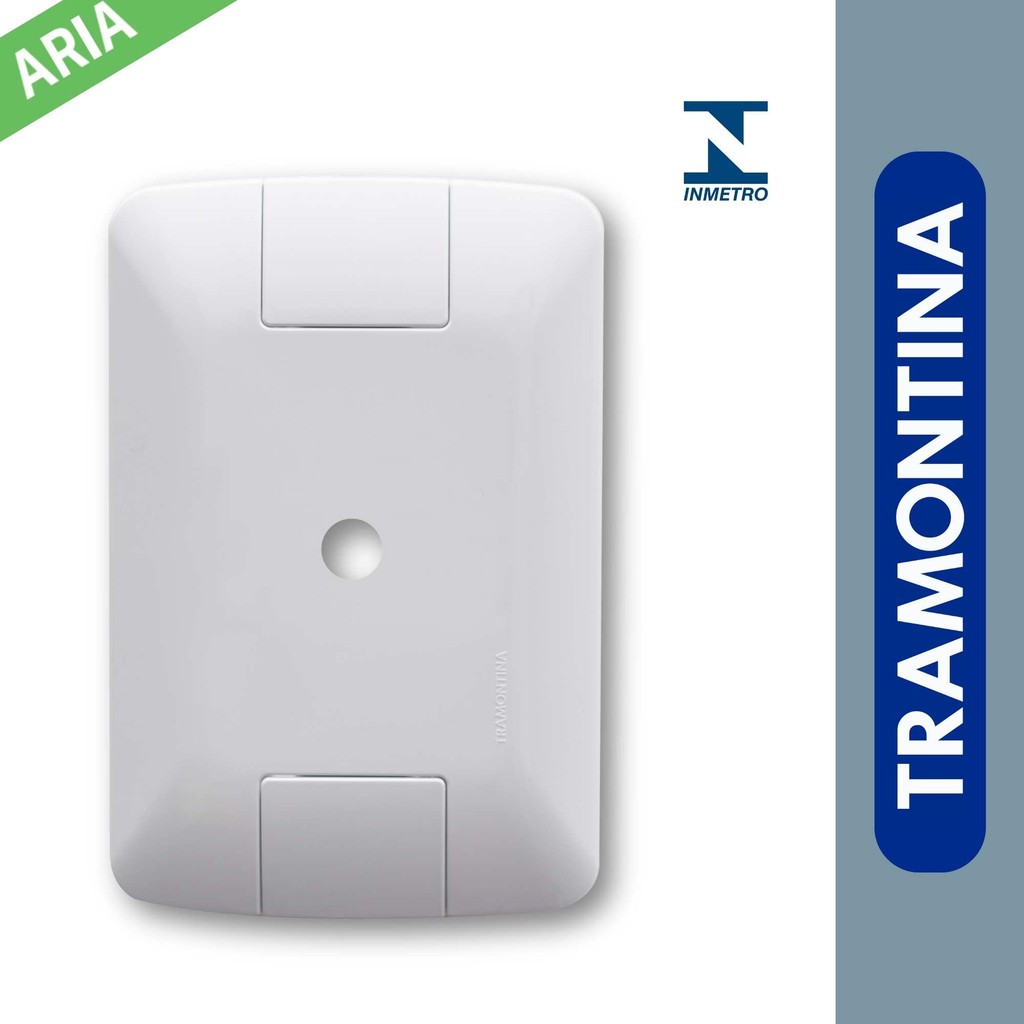 Placa Com Furo 9,5mm 4x2 Tramontina Aria Branca