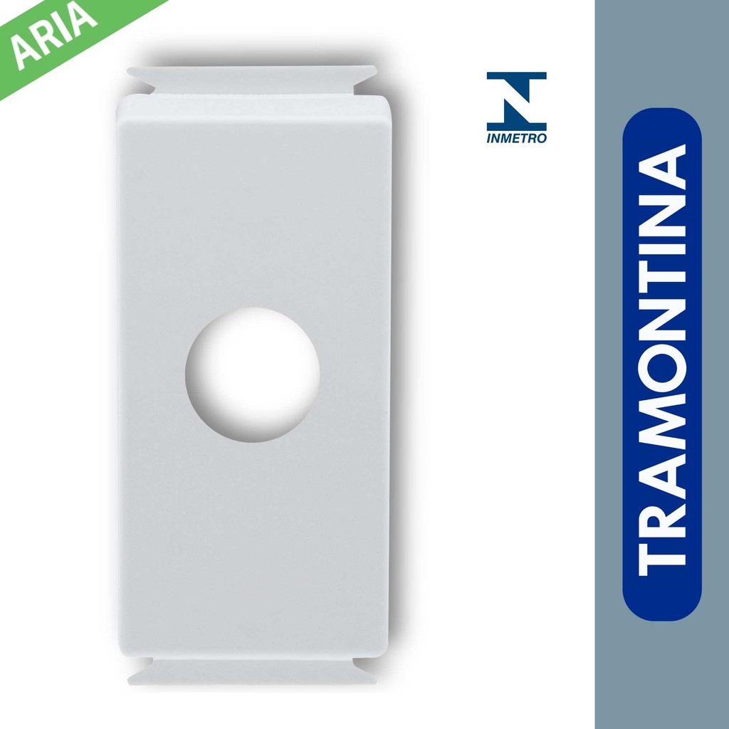 Módulo Com Furo 9,5mm Aria Tramontina Branco