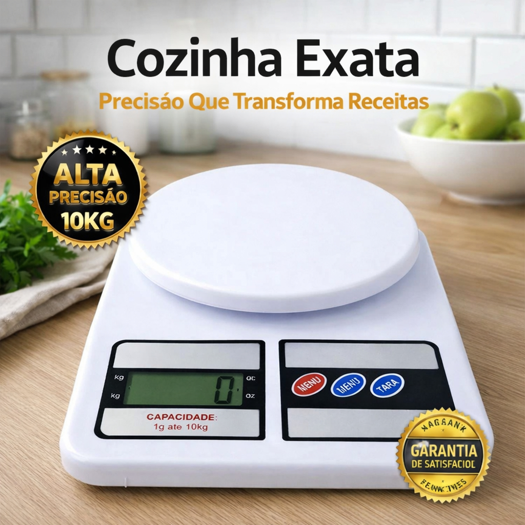 Balança Digital De Cozinha Alta Precisão Portátil Versátil Confeitaria Fitness Nutrição E Dieta 10 kg