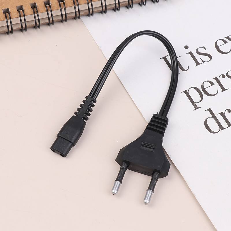 DHI 1Pc Plugue Da Ue Cabo De Carregamento De Furo Duplo 220V 110V Direto Tocha Luz Carregador Alimentação Lanterna Acess