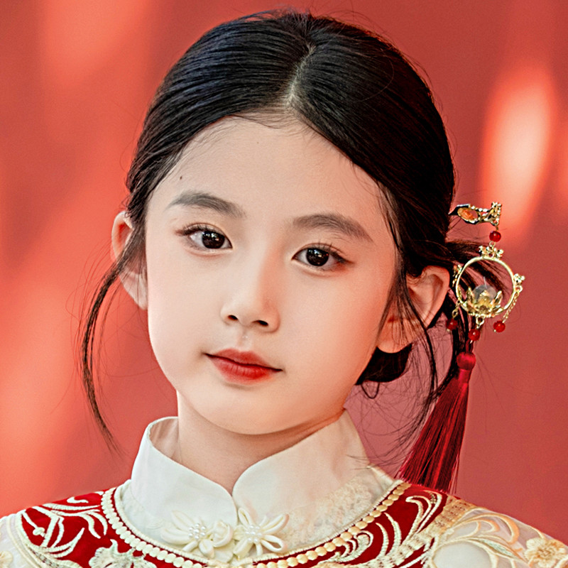 Meninas cavalo rosto saia hairpin Headdress vídeo menina Hanfu novo estilo chinês combinando hairpin útero lanterna aces
