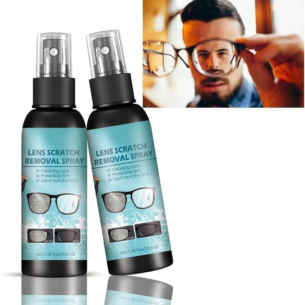 Cleaning and scratch-removing for glasses, size 2 x 100 ml.
