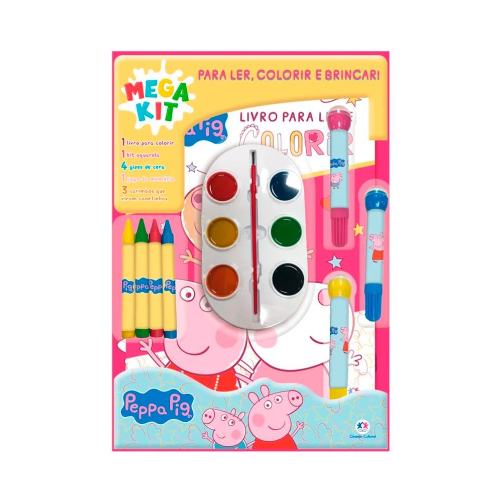 Mega Kit Peppa Pig - Ler, Colorir e Brincar - Ciranda Cultural