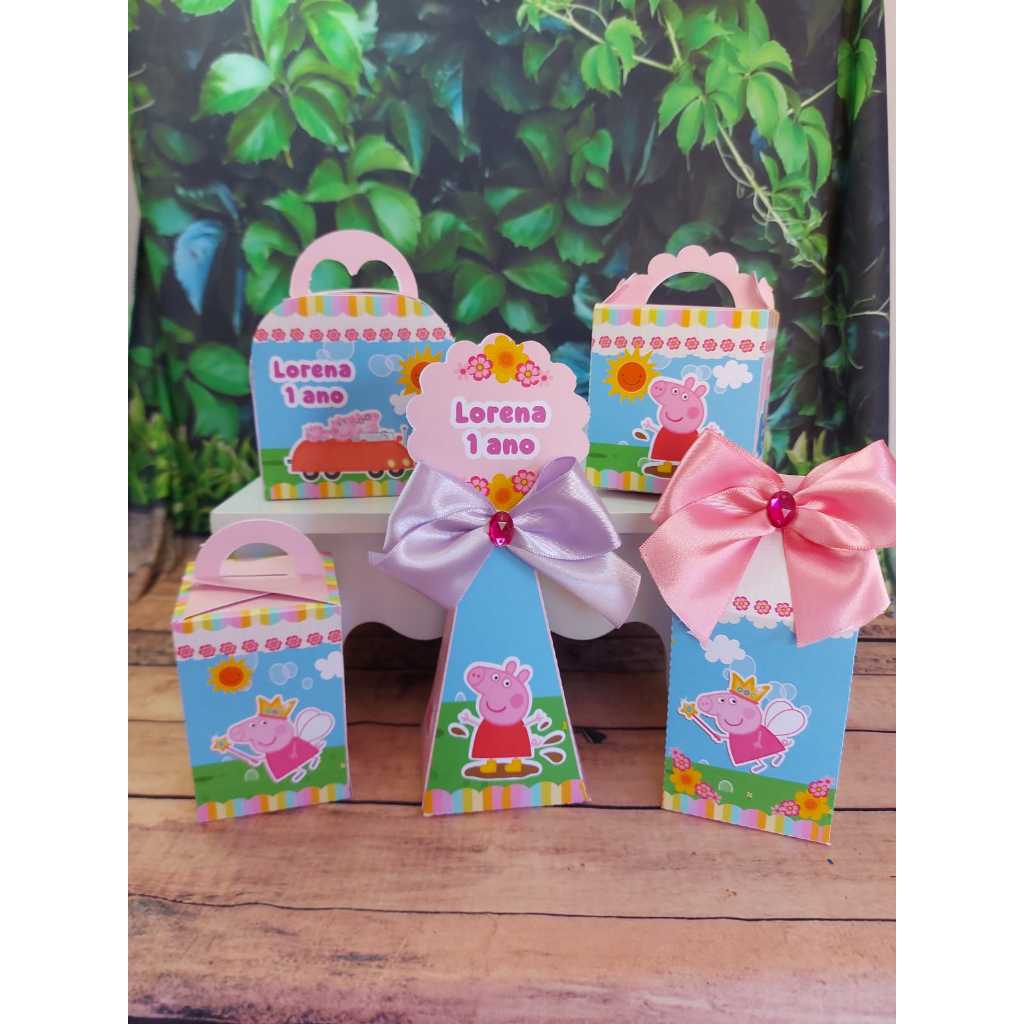 Kit Caixinhas Peppa Pig Personalizadas PEGUE E MONTE/LembranÇinha de Aniversário/Festa infantil