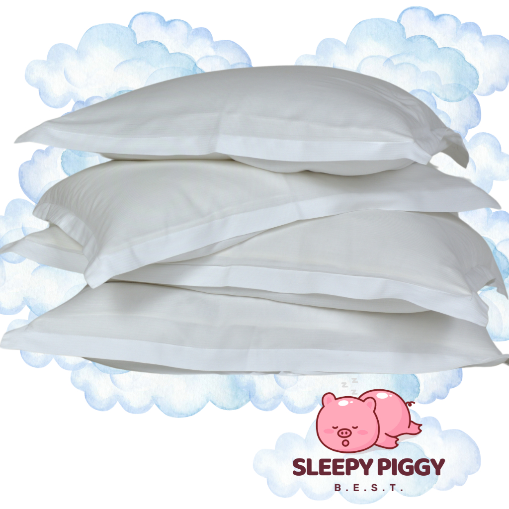 KIT 4 TRAVESSEIROS SLEEPY PIG ANTIALÉRGICO MACIO TOQUE DE ALGODÃO 50X70 CM