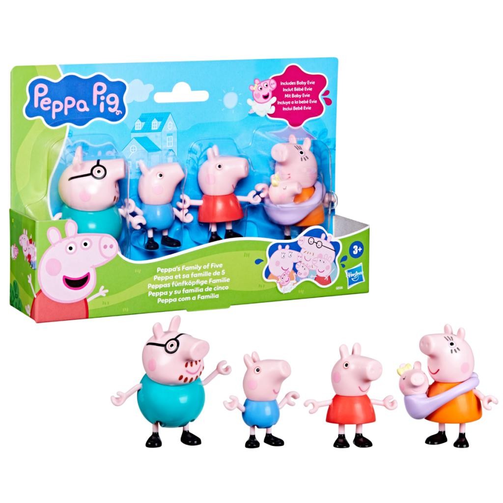 Conjunto Peppa Pig E Sua Família Com Bebê Evie Brinquedo Infantil Personagens Da Série Animada