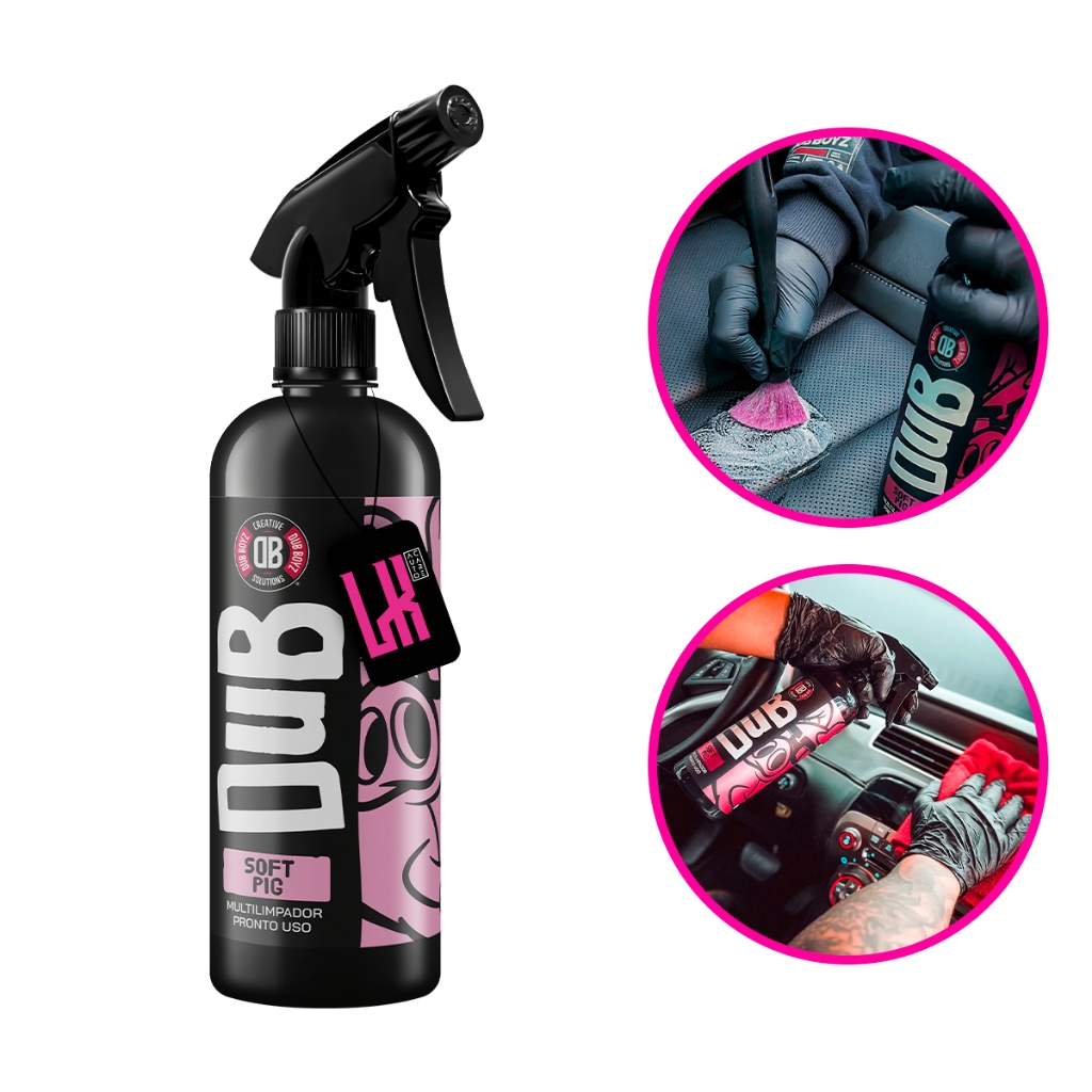 Soft Pig 500ml Dub Boyz Limpador Apc Multiuso Limpa Interna Couro Tecido Plastico Gerador de Espuma