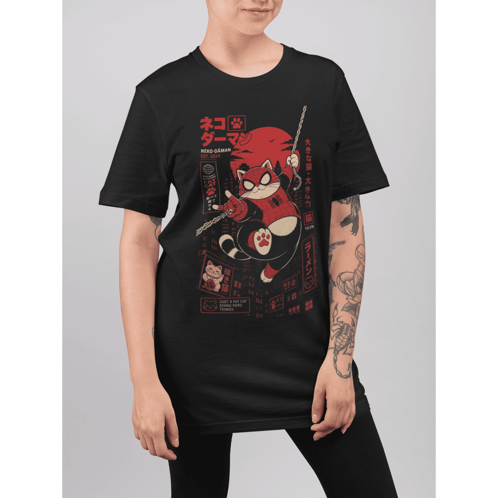 Camiseta Masculina Feminina Gato aranha tematica  Unissex Algodão