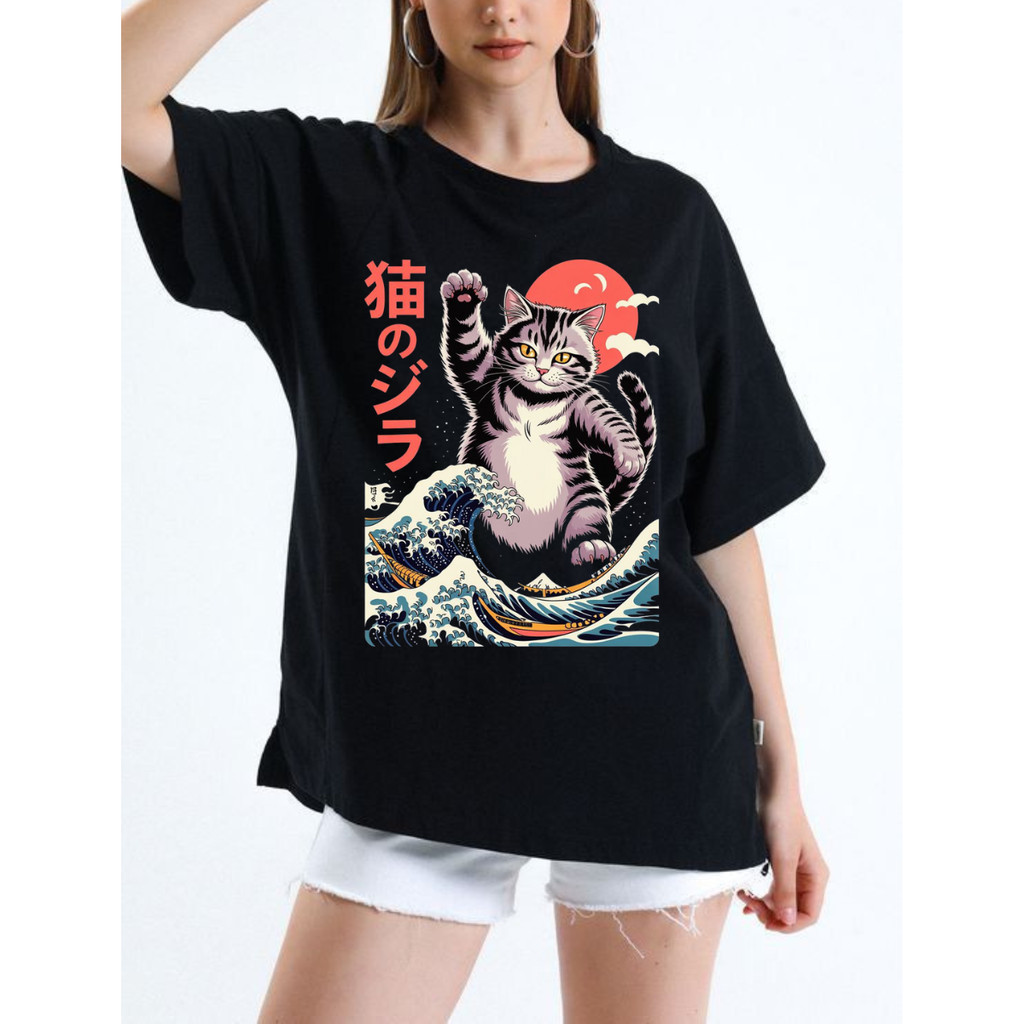Camiseta Camisa Gato Samurai Ukiyo-e Cultura Japonesa