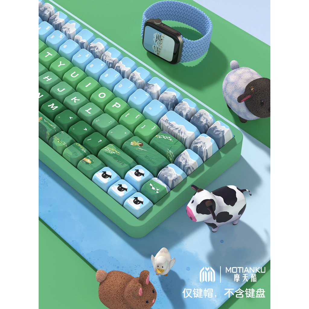 Ferris Cool Heidi e Vovô Tema Original Keycap MDA/Fábrica Original Altamente Fresco Teclado Cap Grande Conjunto Completo