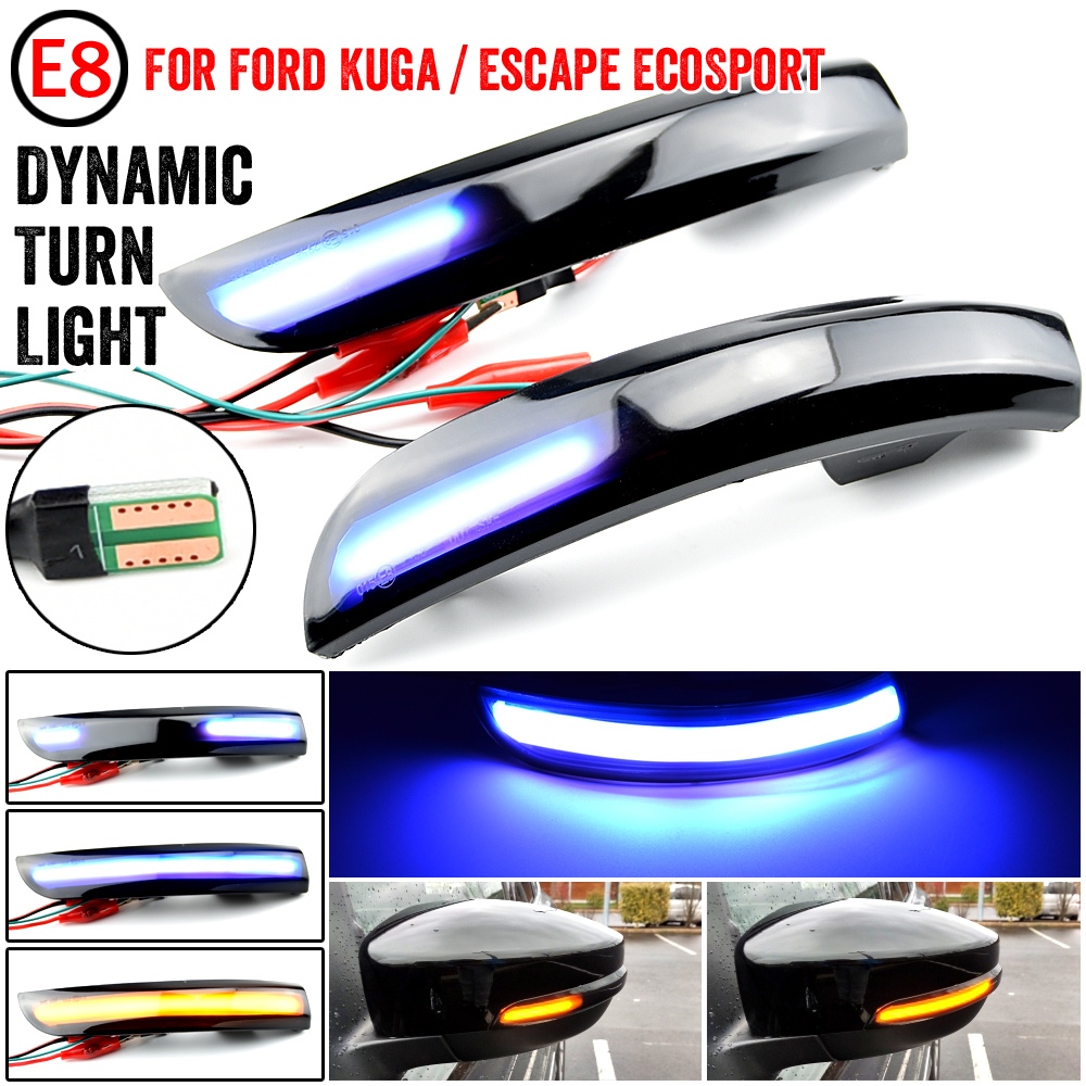 Para O Ford Escape Kuga II EcoSport 2013-2019 Acessórios Carros Indicador Luminoso Dinâmico De Mudança De Direcção Do Espelho Retrovisor