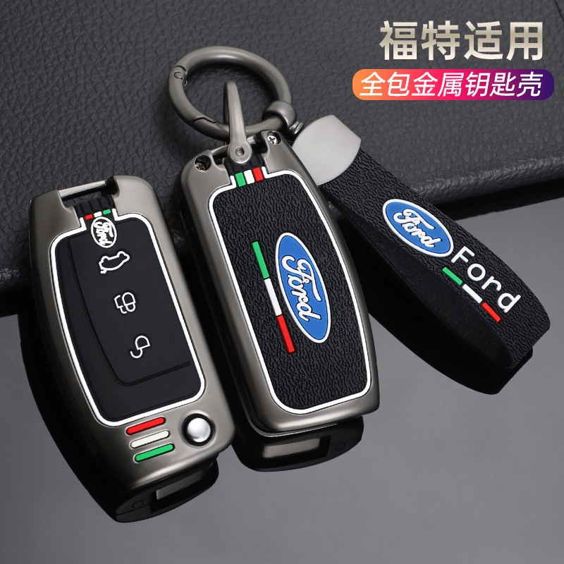 Liga De Zinco Caso Chave Do Carro Capa Escudo Fob Para Ford Fiesta Focus 2 Ecosport Kuga Escape Falcon B-Max C Eco Espor