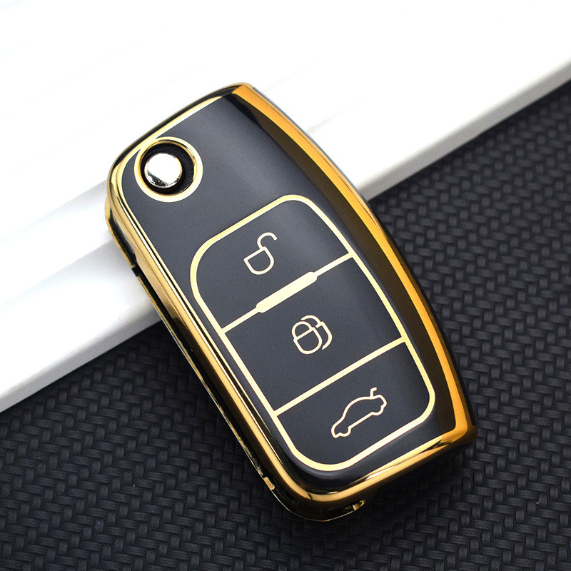 Capa TPU Para Ford Fiesta Focus Ecosport Kuga Escape Falcon C-Max Território Mondeo Galaxy Carro Flip Chave Acessórios