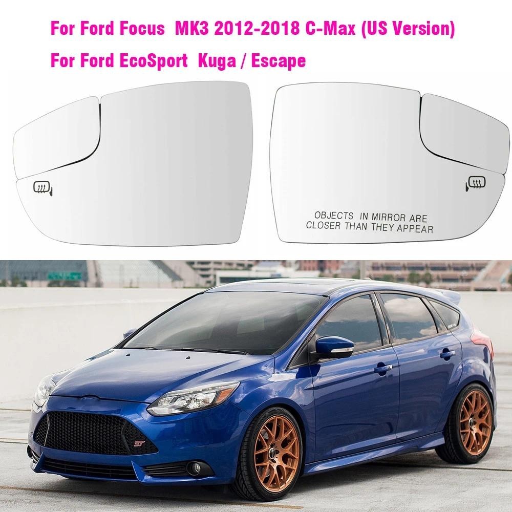 1 Par Aquecido Espelho Retrovisor Do Carro Vidro Lente Para Ford Kuga EcoSport Escape 13-18 Foco 3 MK3 SE ST RS (Versão