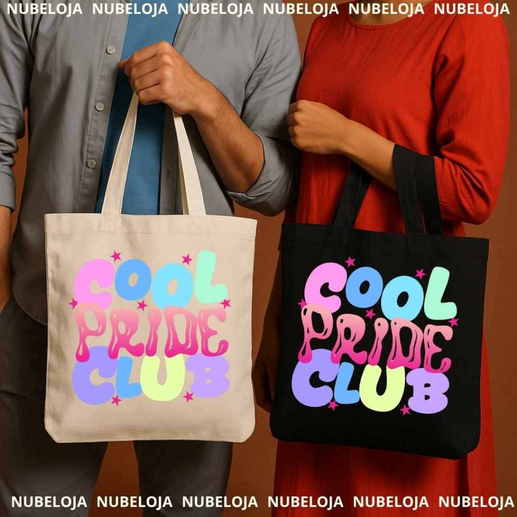 Ecobag “COOL PRIDE CLUB” – algodão 100% (cru ou preta)