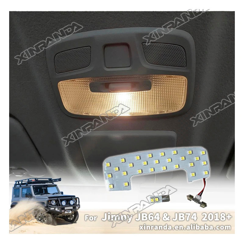 Car Interior Roof Light 6500K LED Car Dome Reading Light for Suzuki Jimny JB64 Jb74 2018-2020 Night Light Ceiling Signal