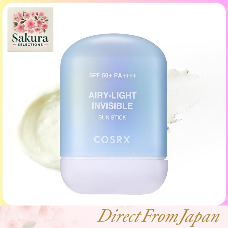 Bastão de proteção solar transparente COSRX Airy Light FPS 50+ PA++++ Não comedogênico Controle de oleosidade Proteção antienvelhecimento Controle de oleosidade Protetor solar invisível Dermatologicamente testado COSRX Essence Skincare Cosméticos coreanos