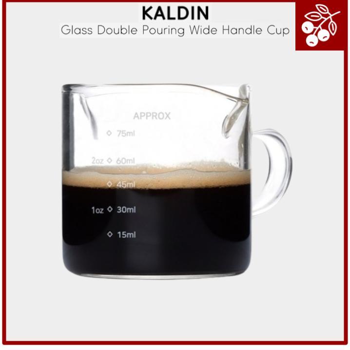 Copo KALDIN Double Derramando Alça Larga Espresso Shot 80ml (Transparente)