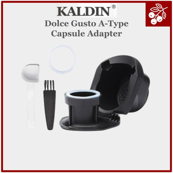 Adaptador De Cápsula KALDIN Nespresso-to-Dolce Gusto (Tipo A) + 2 Anéis De Borracha + Colher + Escova De Limpeza
