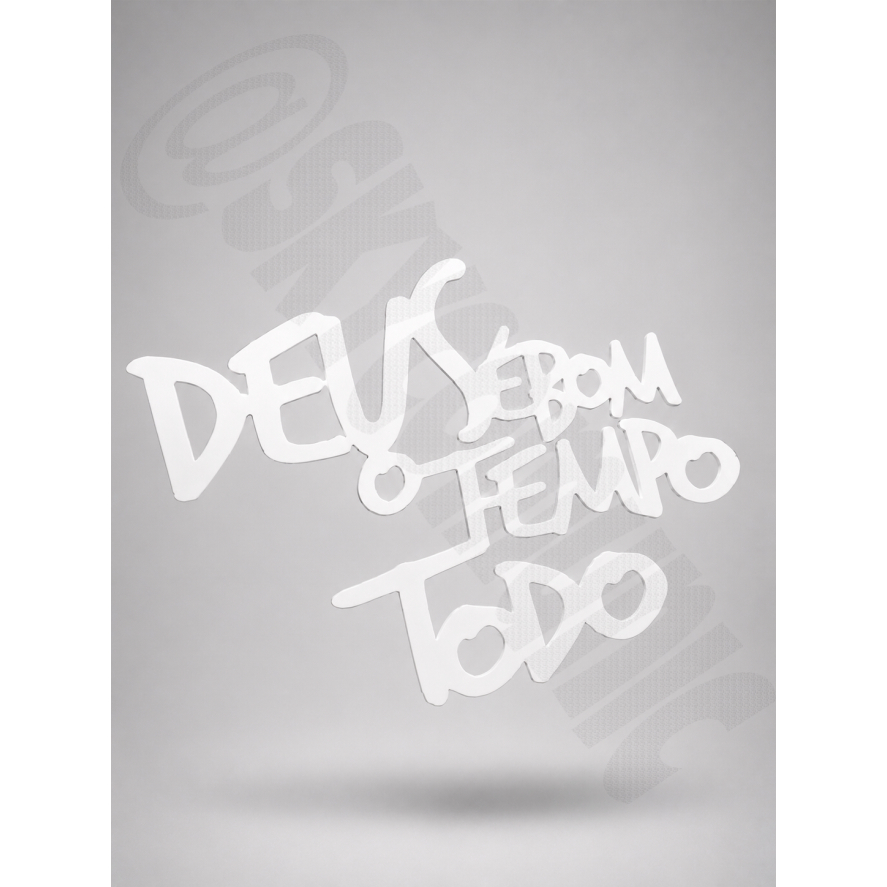 Adesivo Religioso Gospel Igreja Deus é bom tempo todo Universal Autocolante Diferente Novidade Pluss