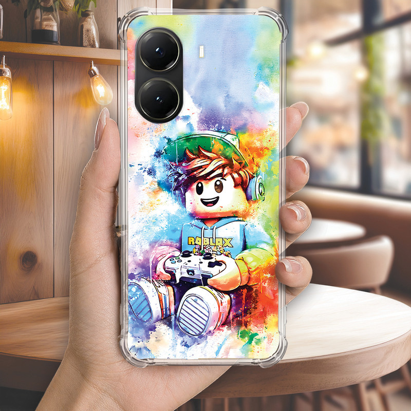 Capa Capinha REDMI NOTE 14 PRO PLUS 13 12 TURBO 11 10 10S 9T 9S Anti-impacto Personalizada gamer ROBLOX blocos (4152)