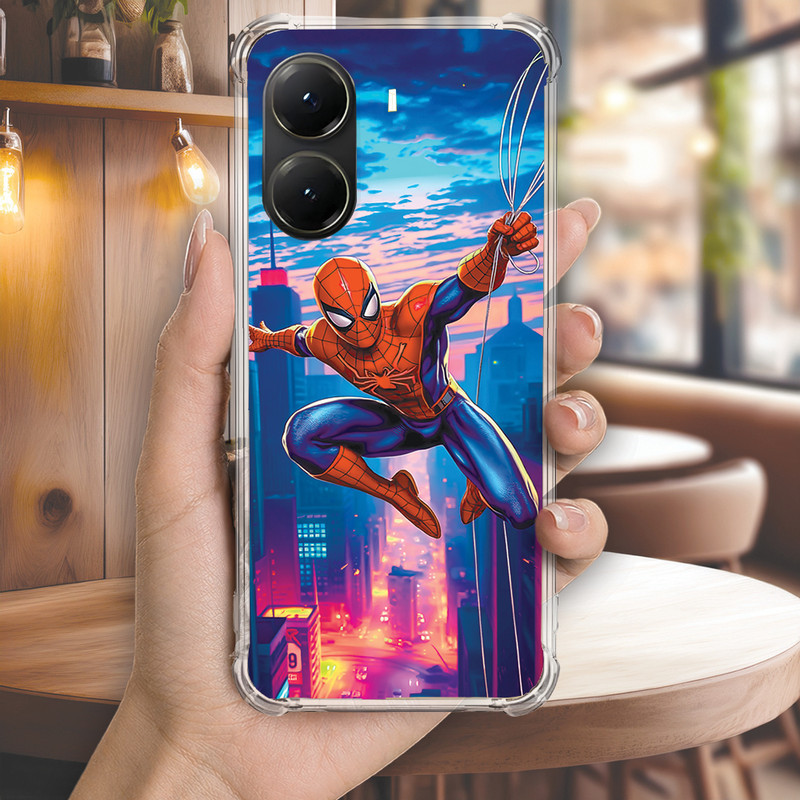 Capa Capinha REDMI NOTE 14 PRO PLUS 13 12 TURBO 11 10 10S 9T 9S Anti-impacto Personalizada geek ARANHA homem (4173)