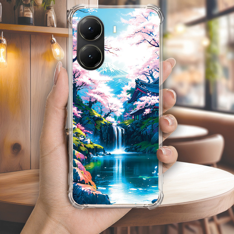 Capa Capinha REDMI NOTE 14 PRO PLUS 13 12 TURBO 11 10 10S 9T 9S Anti-impacto Personalizada japao SAKURA (4197)